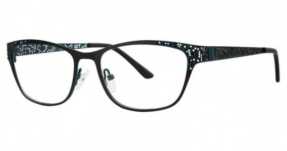 Modern Art A392 Eyeglasses, Matte Black/Teal