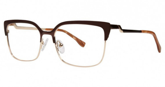 Genevieve Attitude Eyeglasses, brown//gold