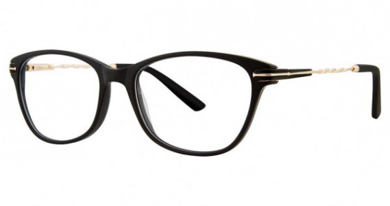 Genevieve Dynamic Eyeglasses, black matte/gold