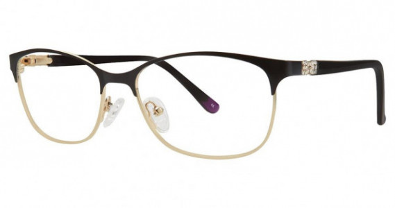 Genevieve Emphasis Eyeglasses, matte black/gold