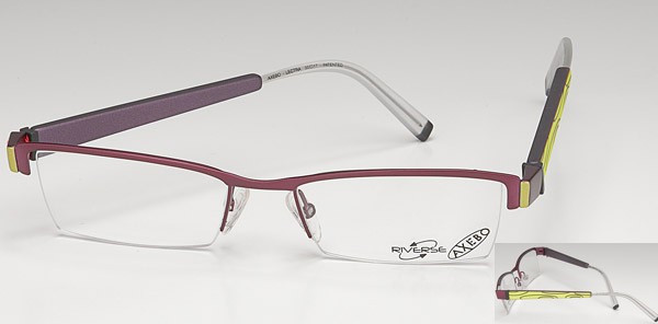 Axebo Lectra Eyeglasses, 5-Black/Red