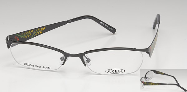 Axebo Tinga Eyeglasses, 3-Black Satin Paint