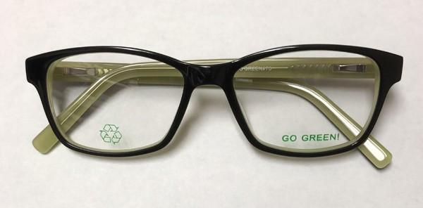 Go Green GG70 Eyeglasses, 2-Black/Green/Layer