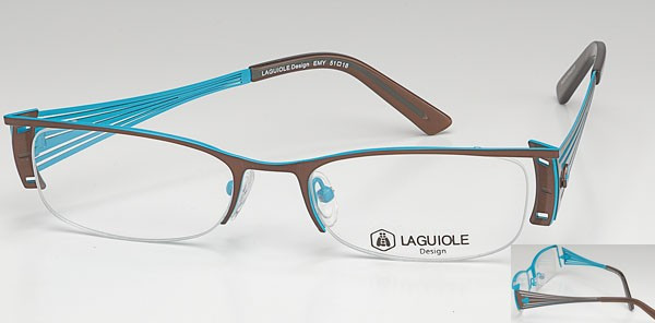Laguiole Emy Eyeglasses, 3-Brown/Turquoise