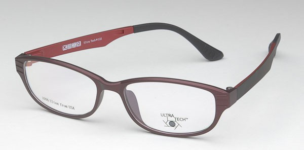 Ultra Tech UT112 Eyeglasses, 2 - Matte Wine/Matte Black