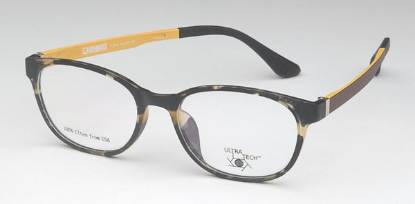Ultra Tech UT116 Eyeglasses, 2 - Matte Tort/Brown