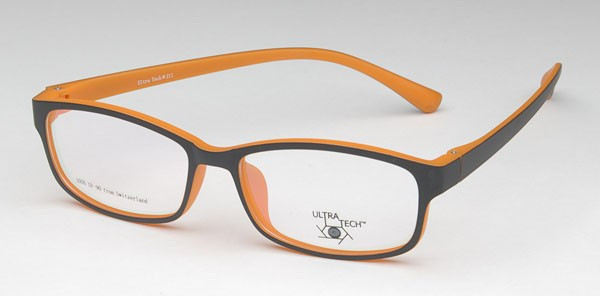 Ultra Tech UT211 Eyeglasses, 3 - Satin Black/Pumpkin