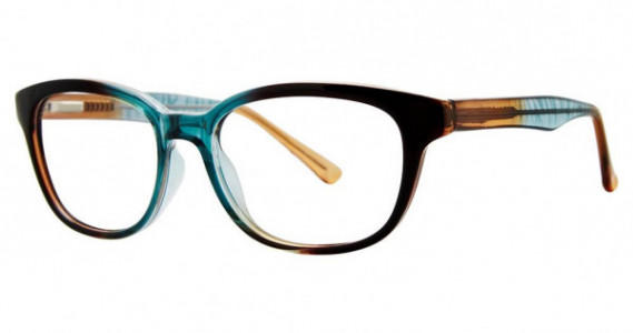 Modern Optical LIQUID Eyeglasses, Mocha/Teal
