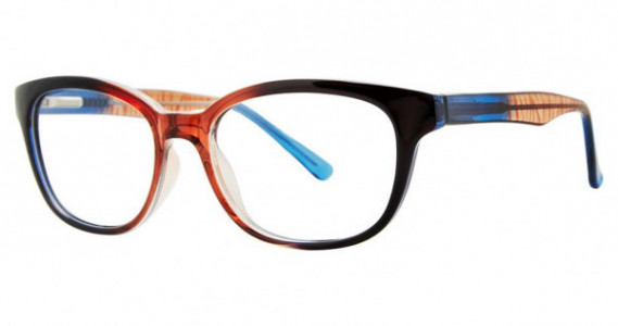 Modern Optical LIQUID Eyeglasses, Navy/Brown