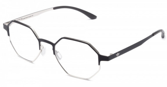 adidas Originals AOM006O Eyeglasses, Black/Silver .009.075