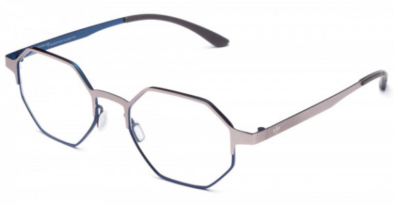 adidas Originals AOM006O Eyeglasses, Silver/Blue .075.022