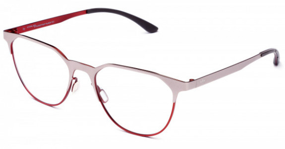 adidas Originals AOM005O Eyeglasses, Silver/Red .075.053
