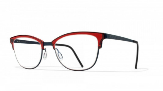 Blackfin Cap Martinet Eyeglasses, Dark Blue & Red - C854