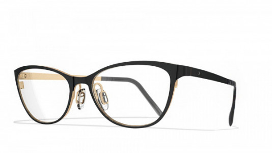 Blackfin Casey Eyeglasses, Black & Gold - C1111