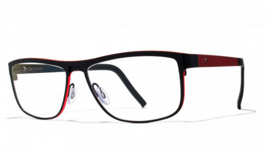 Blackfin Woodford Eyeglasses, BLACK/RED 432