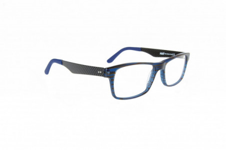 Mad In Italy Enzo Eyeglasses, Blue/Brown Carbon B01