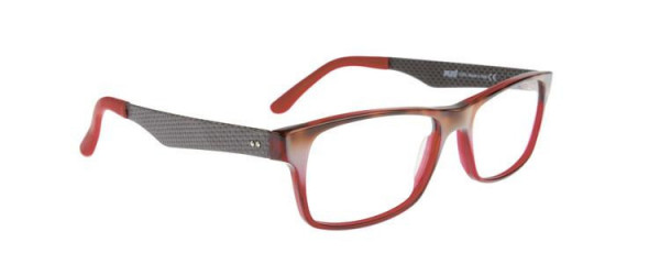 Mad In Italy Enzo Eyeglasses, Brown/Red Carbon R16
