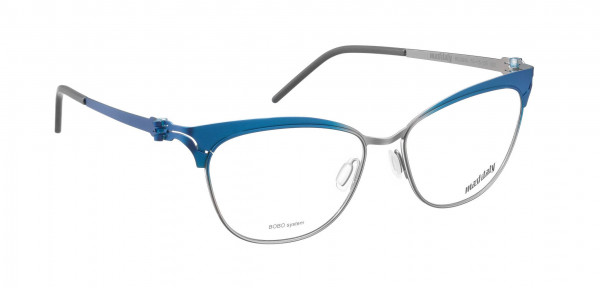 Mad In Italy Regina Eyeglasses, Blue/Silver V02
