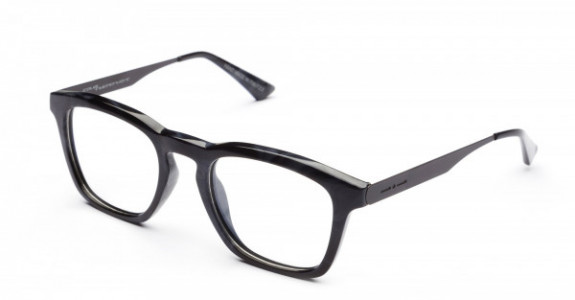 Italia Independent Gustav Eyeglasses, Black/Grey Acetate .009.071