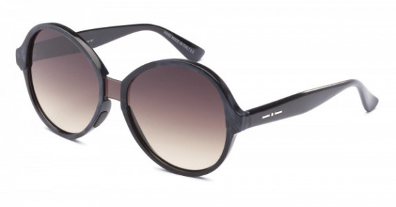 Italia Independent Suez Sunglasses, Black & Grey Acetate (Shaded/Brown) .009.071
