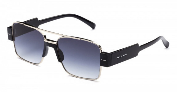 Italia Independent Sebastian Sunglasses, Black/Grey Acetate (Shaded/Grey) .009.071