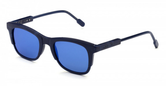 Italia Independent Jared Sunglasses, Dark Blue/Blue Acetate (Mirrored/Blue) .021.022