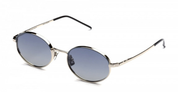 Italia Independent Francis Sun Sunglasses, Silver/Mastic (Shaded/Blue) .075.070