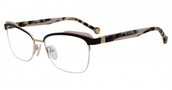 Carolina Herrera VHE111K Eyeglasses, Gold Black 0301