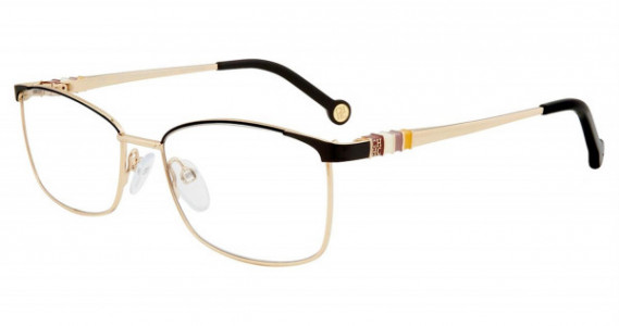 Carolina Herrera VHE114K Eyeglasses, Gold Black 0301