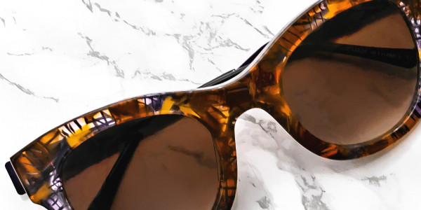 Thierry Lasry LEGGY Sunglasses, Brown/Purple Multicolor Pattern