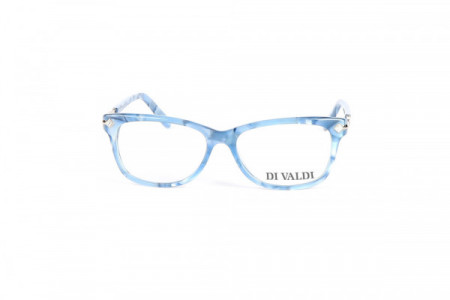 Di Valdi DV-CASORIA Eyeglasses, 50 Blue Marbled & Silver