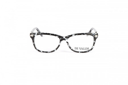 Di Valdi DV-CASORIA Eyeglasses, 91 Blk & White Marbled & Silver