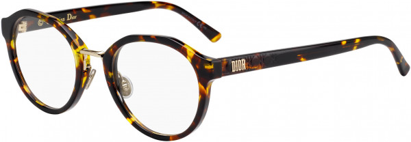 Christian Dior LADYDIORO 4F Eyeglasses, 0SDP Havana Brown Yellow
