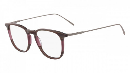 Lacoste L2828 Eyeglasses, (604) STRIPED BURGUNDY/GREY