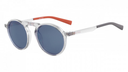 Nautica N6240S Sunglasses, (971) CRYSTAL/BLUE