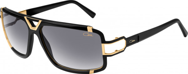 Cazal Cazal 9074 Sunglasses, 001 Black-Gold/Grey Lenses