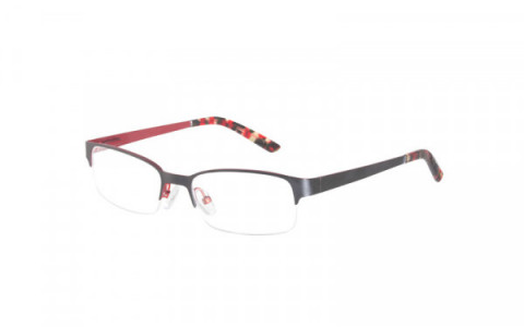 Bloom Optics BL ANNA Eyeglasses, BLK/RD Black on Red