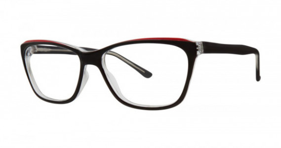Modern Optical BETWEEN Eyeglasses, Black/Red
