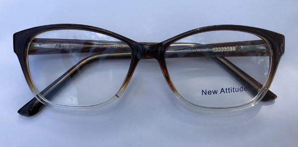 New Attitude NA60 Eyeglasses, 1 - Brown Crystal