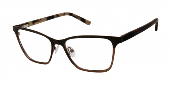 L.A.M.B. LA054 Eyeglasses, Black Brown (BLK)