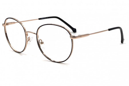 Eyecroxx EC570M Eyeglasses, C1 Rose Gold Black