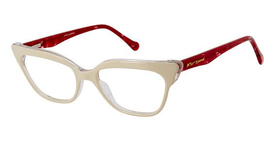 Betsey Johnson EYE CANDY Eyeglasses, WHITE