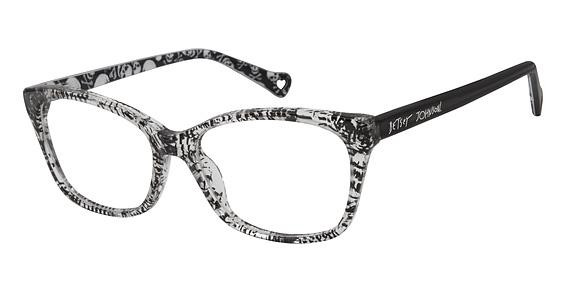 Betsey Johnson GRAFFITI Eyeglasses, BLACK