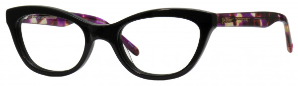 Betsey Johnson Perf Eyeglasses, Black Purple
