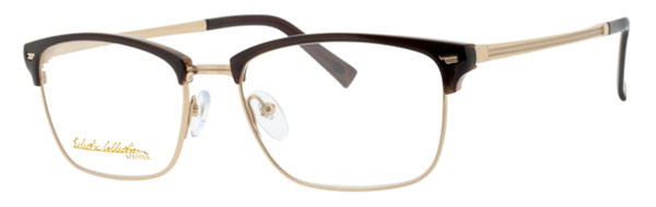 Stepper 9767 Eclectic Eyeglasses, Brown Gold F011