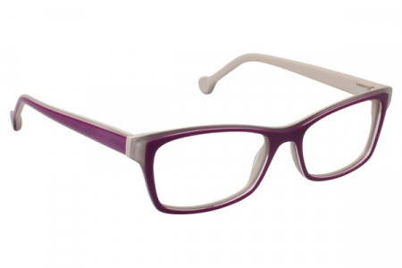 Lisa Loeb LL152 FLY Eyeglasses, Berry/Ivory (C3)