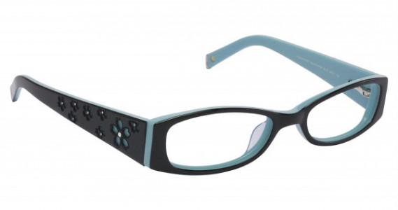 Lisa Loeb Fire Cracker Eyeglasses, Black/Ocean Blue (C3)
