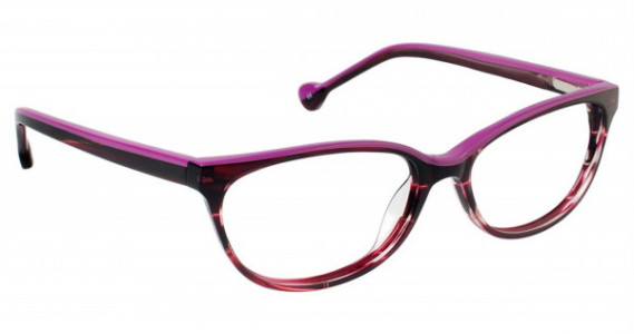 Lisa Loeb LL154 TIPSY Eyeglasses, Berry (C4)