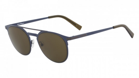 Ferragamo SF186S Sunglasses, (427) MATTE BLUE