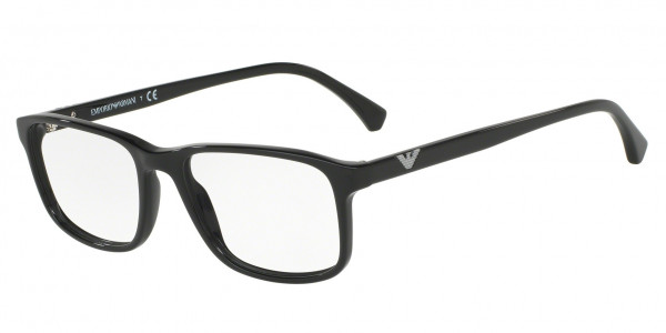 Emporio Armani EA3098F Eyeglasses, 5017 SHINY BLACK (BLACK)